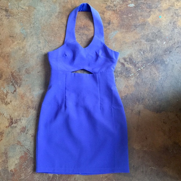 L’ATISTE Purple Cutout Halter Dress - Picture 3 of 7